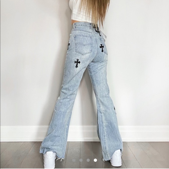 SOLD- Chrome hearts dupe jeans - Picture 4 of 7